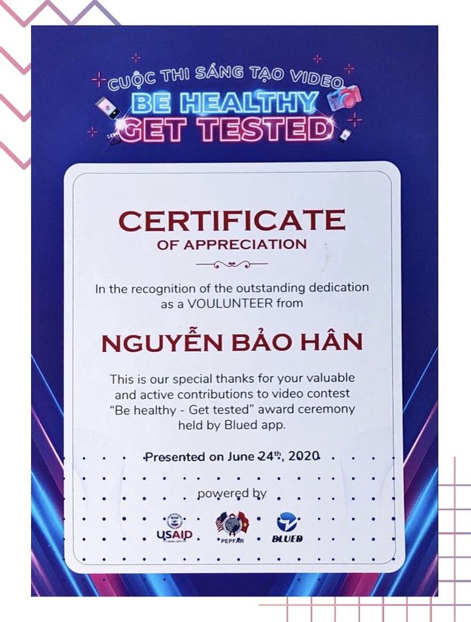 GCN tình nguyện viên Be healthy – Get tested