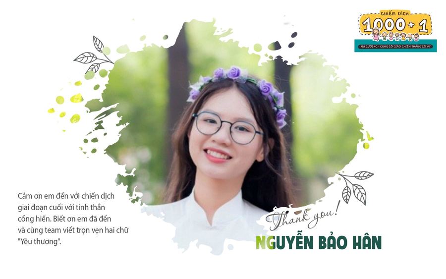 Lời cảm ơn từ Ban chỉ huy Chiến dịch 1000 + 1